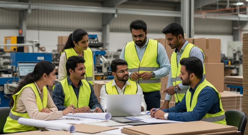 Team members collaborating in a meeting